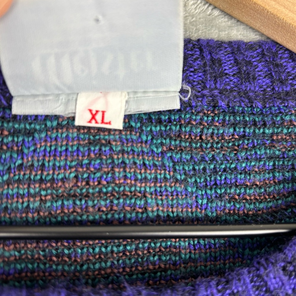 Vintage Meister Ski Sweater XL 80s 90s Geometric Aztec Pullover Wool Blend‎ - Picture 4 of 11